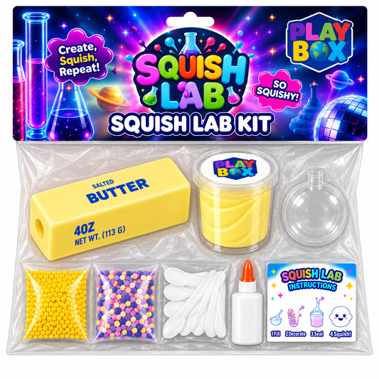 Squish Kit: One yellow Butter skin  and clear round skin