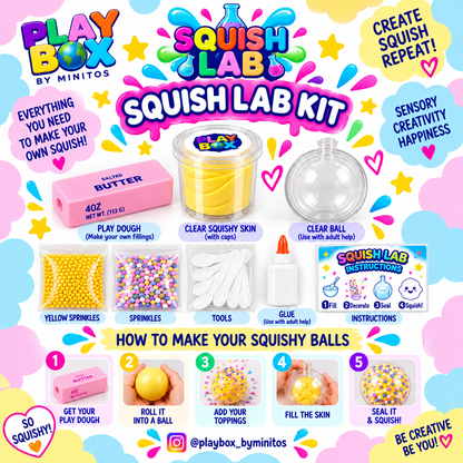 Squish Kit: One pink Butter skin  and clear round skin